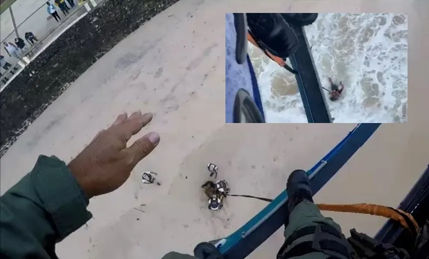 Homem é preso em Amaralina ao tentar fugir da polícia pelo mar; assista