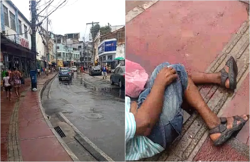 VIDEO: Duas pessoas são baleadas durante perseguição a assaltante na Barroquinha