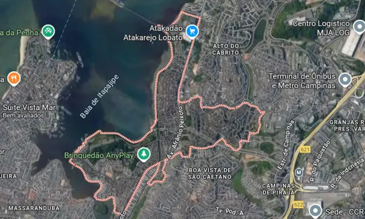 No Mapa da Viol&ecirc;ncia em Salvador, Lobato &eacute; considerado o bairro mais violento.Foto: Google Street View