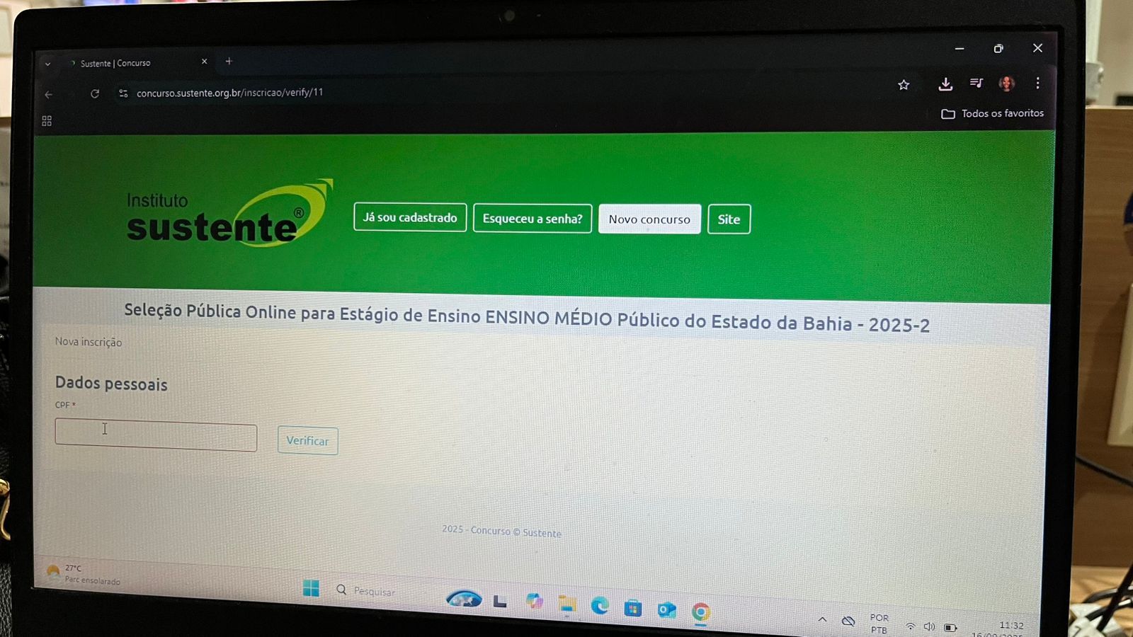 MPBA abre inscrições para seleção de estágio não obrigatório 2025.2| Foto: Site Sustente 
