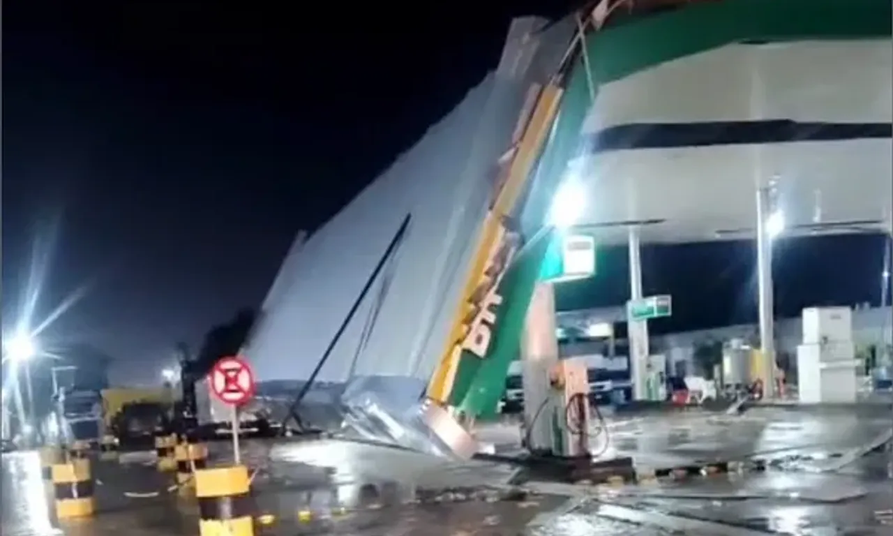 Temporal causa transtornos em Eun&aacute;polis. Foto: Redes Sociais