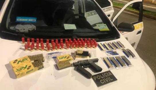 Taxista é preso em flagrante com drogas e munições no interior da Bahia