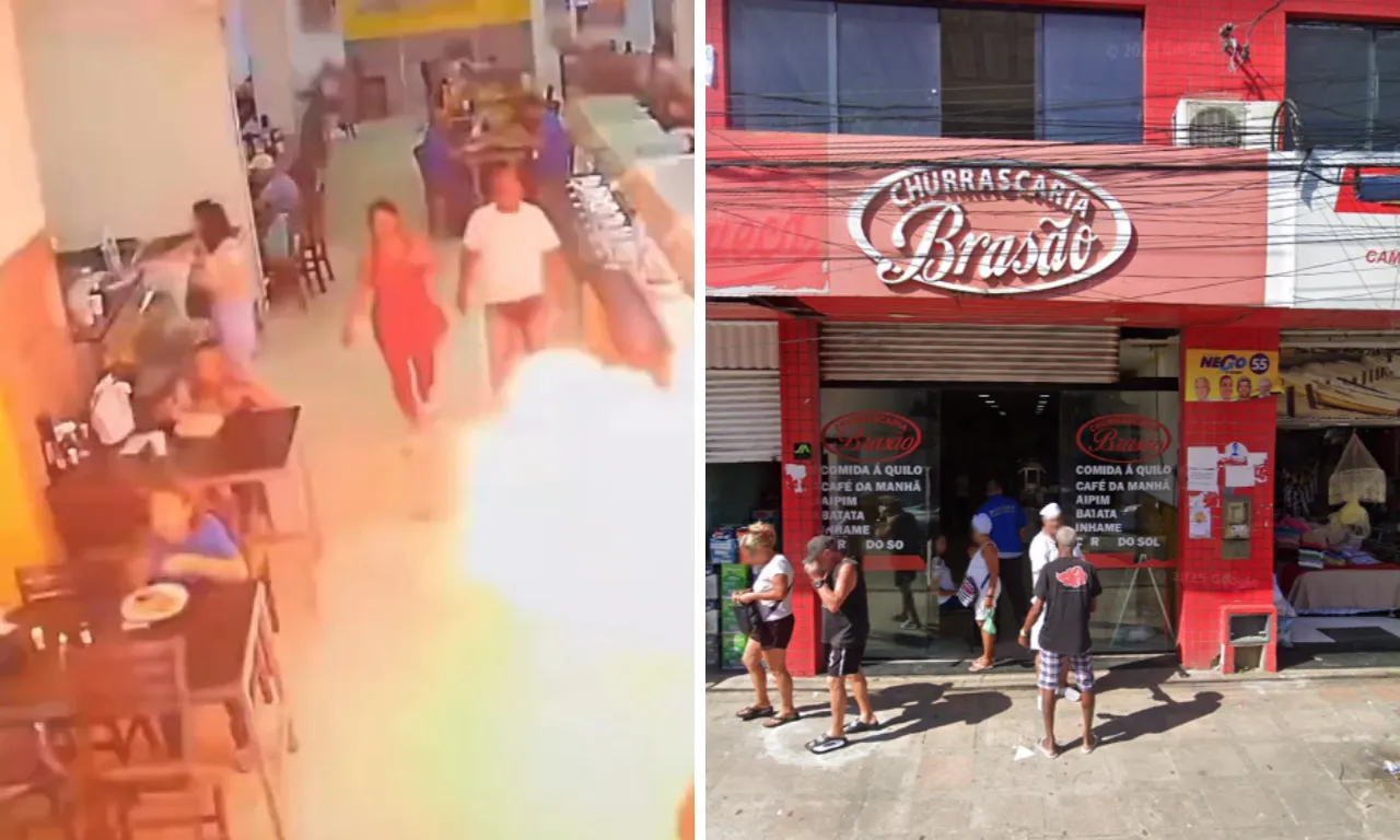 Explosão em churrascaria