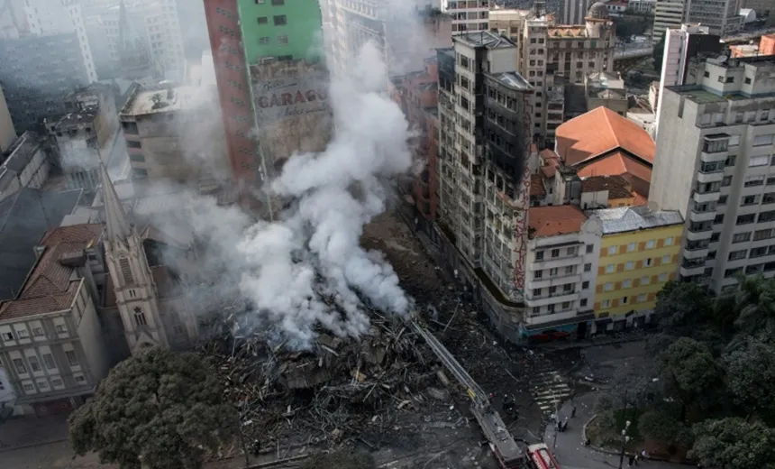 PROCURA: Bombeiros encontram corpo no edifício que desabou em São Paulo