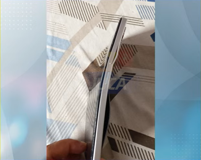 Celular da v&iacute;tima foi quebrado durante a agress&atilde;o. | Foto: Reprodu&ccedil;&atilde;o TV Aratu 