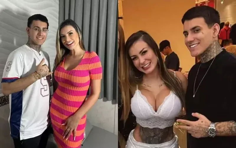 No in&iacute;cio de janeiro de 2026, Andressa anunciou a grava&ccedil;&atilde;o de um conte&uacute;do com Arthur para sua plataforma adulta. A not&iacute;cia gerou forte repercuss&atilde;o negativa e debates sobre limites &eacute;ticos e familiares/Foto: Redes Sociais&nbsp;