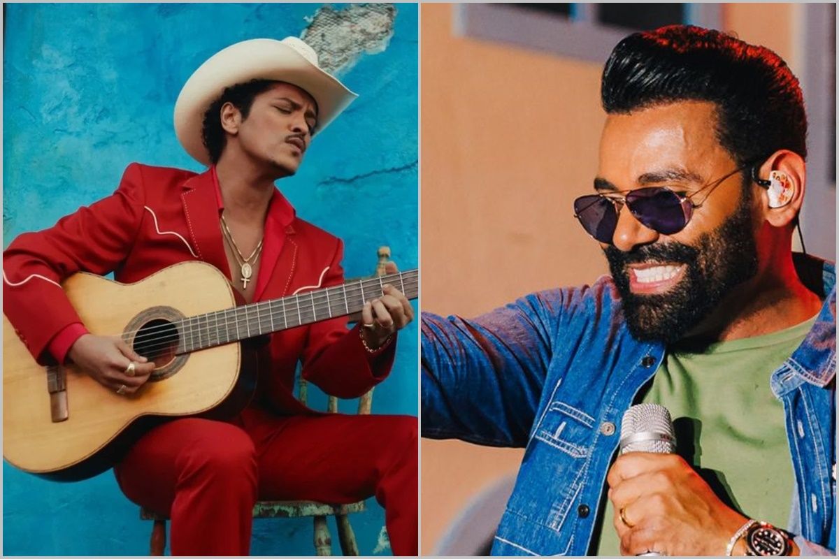 Bruno Mars e Pablo do Arrocha. Foto: Reprodu&ccedil;&atilde;o