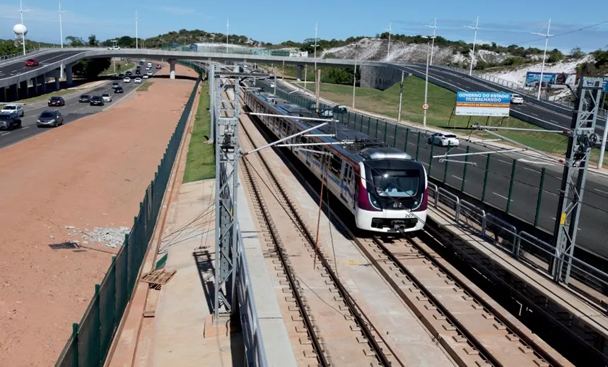 NOVO PASSO: Em viagem teste, metrô chega pela primeira vez na Estação Aeroporto