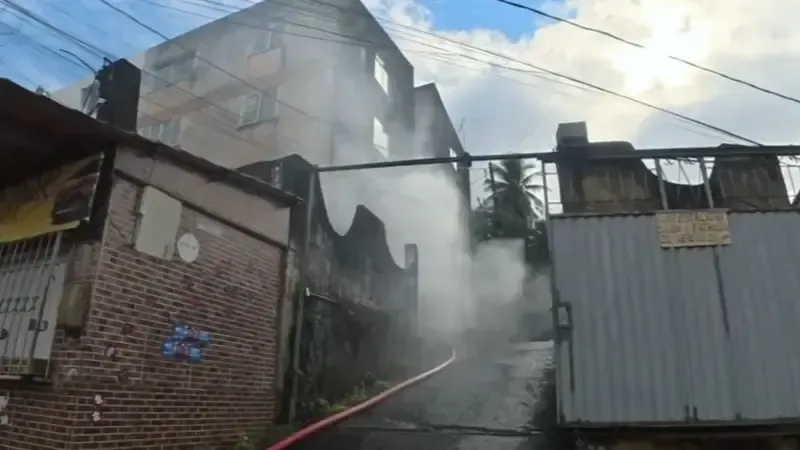 Apartamento &eacute; atingido por fogo no Vale dos Lagos. Foto: Reprodu&ccedil;&atilde;o AL&ocirc; Juca 