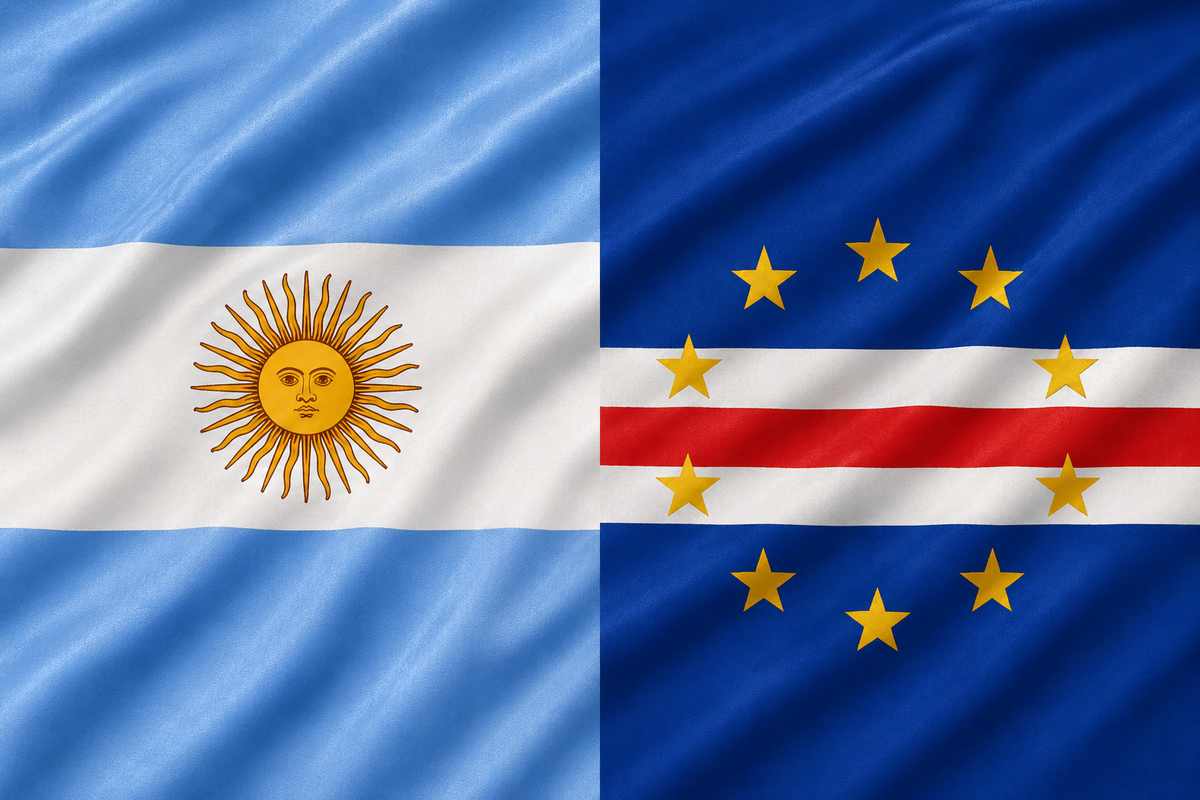 Argentina e Cabo Verde se enfrentam pela Copa do Mundo 2026. Foto: Reprodu&ccedil;&atilde;o | IA/ChatGPT