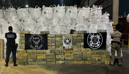 Quase três toneladas de cocaína são encontradas em contêiner com destino à Europa