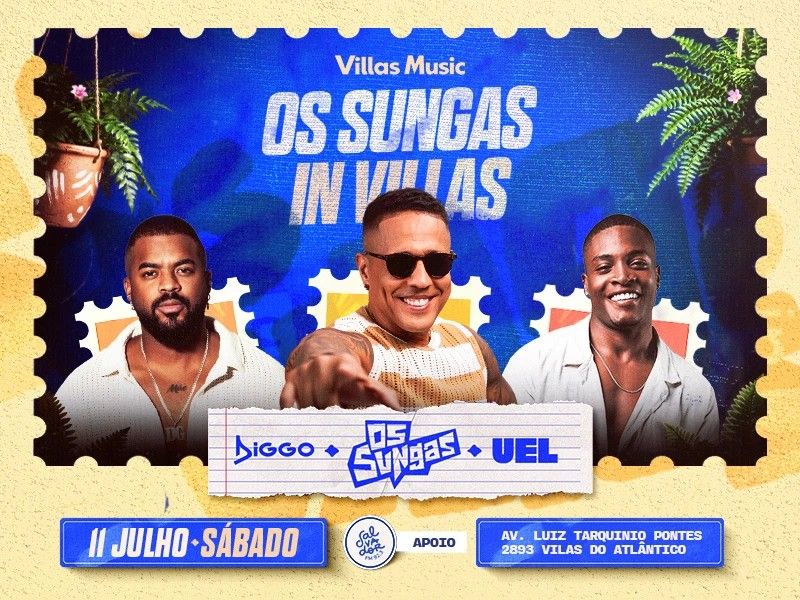 Com Linnoy de volta &agrave; forma&ccedil;&atilde;o original, Os Sungas sobem ao palco do Villas Music para um show repleto de cl&aacute;ssicos que marcaram os anos 2000/Foto: Divulga&ccedil;&atilde;o