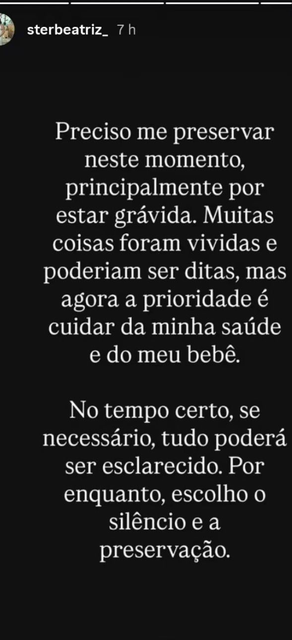 Ster Beatriz tamb&eacute;m se pronuncia Reprodu&ccedil;&atilde;o | Redes Sociais