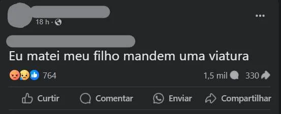 Mãe é presa por matar filho após confessar crime nas redes sociais: 'Mandem uma viatura'