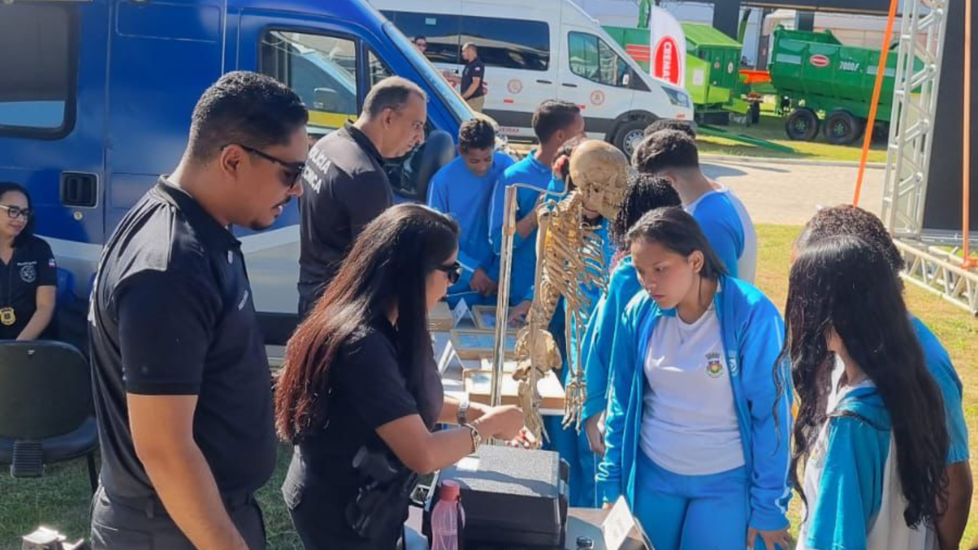 Polícia Técnica exibe tecnologias de inteligência na Bahia Farm Show. Foto: Divulgação / ASCOM DPT