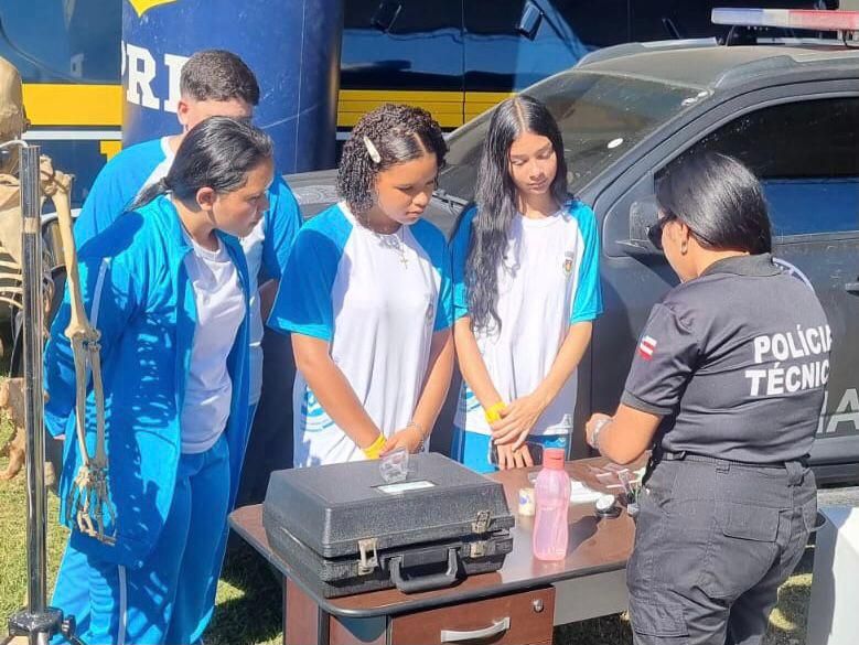 Ilha da Segurança, estande da Polícia Técnica na Bahia Farm Show. Foto: Divulgação / ASCOM DPT