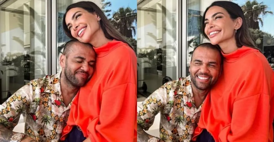 Esposa de Daniel Alves publica fotos do casal após prisão do jogador: 'Quem se incomoda, não olhe'