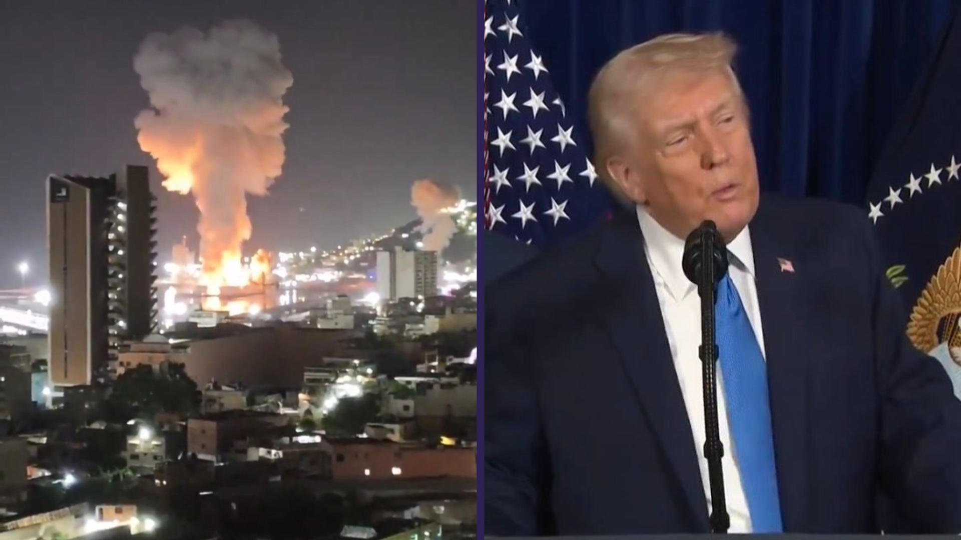 Trump declarou que os EUA ir&atilde;o administrar a Venezuela durante um per&iacute;odo de transi&ccedil;&atilde;o. | Foto: Redes Sociais