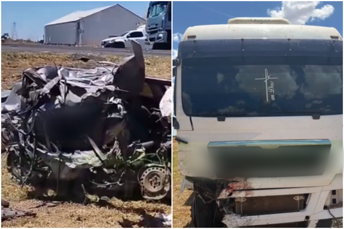 Batida entre carro e carreta na Bahia deixa três mortos na BR-020. Foto: Redes Sociais