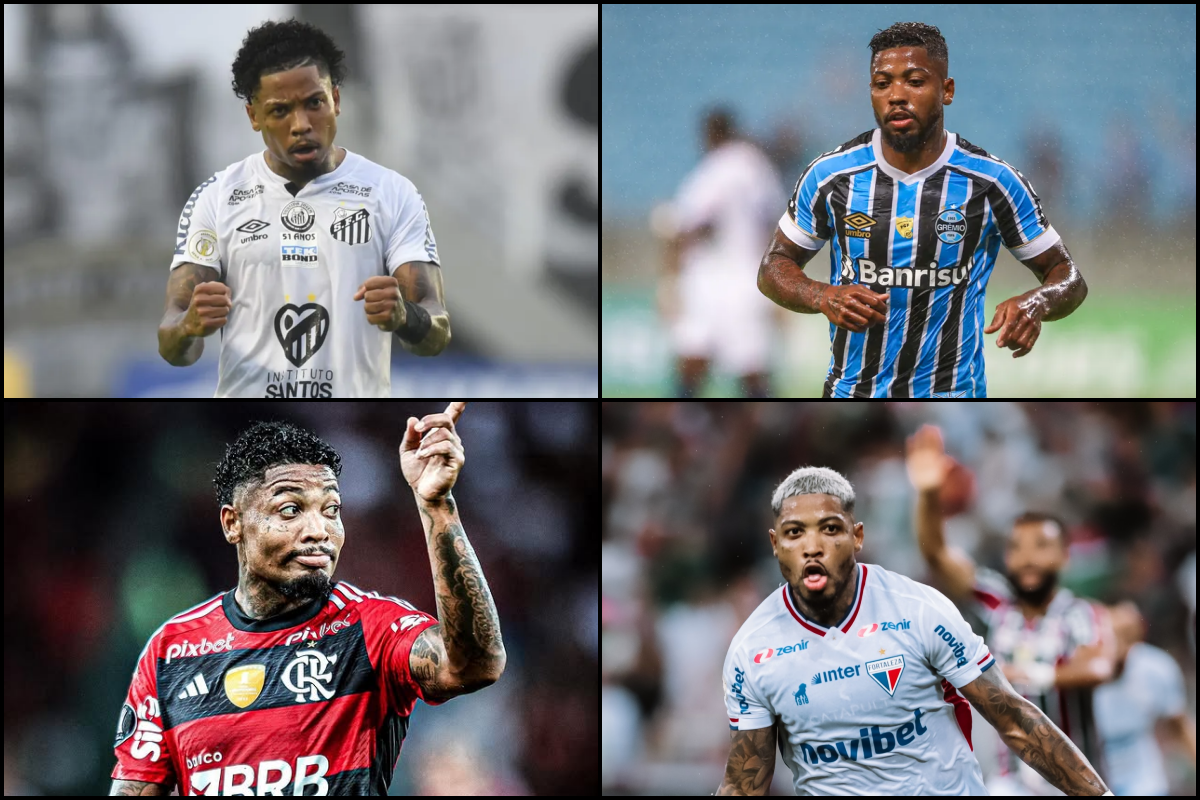 Foto: Reprodução/Redes Sociais/Santos e Grêmio