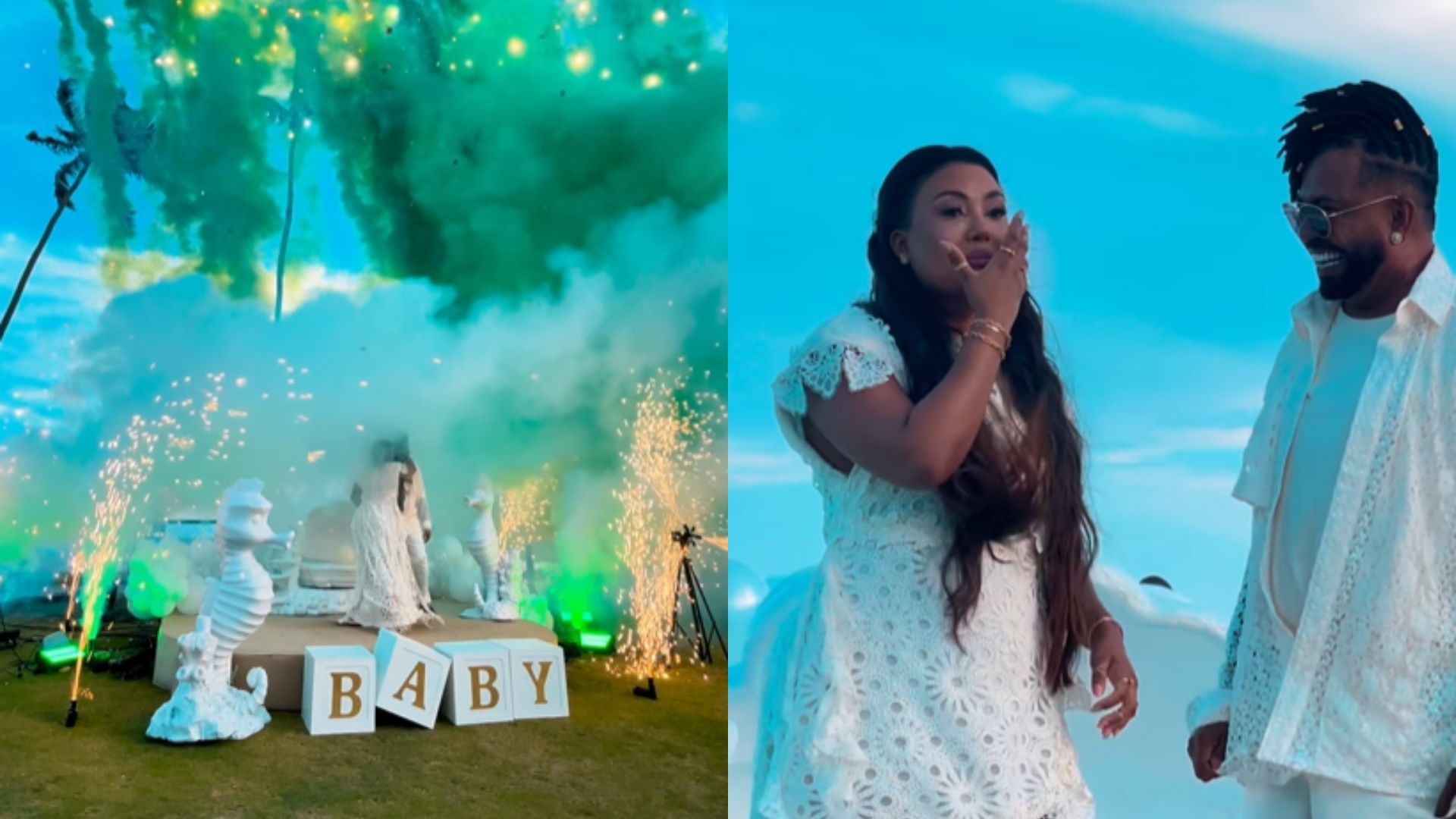 Jéssica Dandara e Silvanno Salles em chá revelação