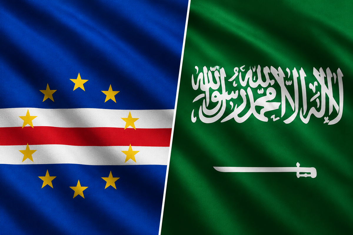 Bandeiras Cabo Verde Arabia Saudita