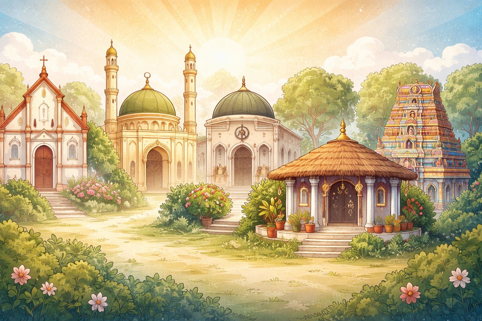 Dia nacional combate a intoler&acirc;ncia religiosa. Foto: Ilustra&ccedil;&atilde;o | IA