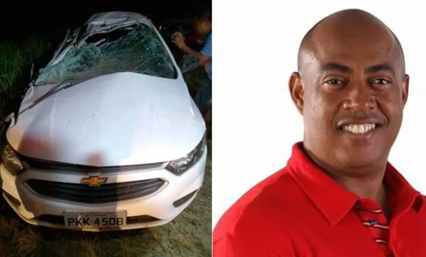 Vereador capota carro com filha, esposa e casal de amigos na BA-093
