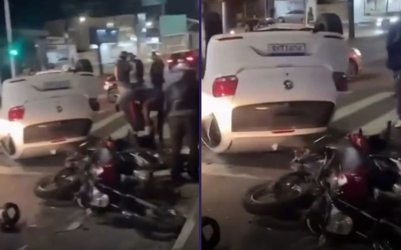 Ap&oacute;s a colis&atilde;o, o ex-policial militar foi levado para o Hospital Geral Cl&eacute;riston Andrade junto com os demais envolvidos no acidente/Foto: Reprodu&ccedil;&atilde;o&nbsp;
