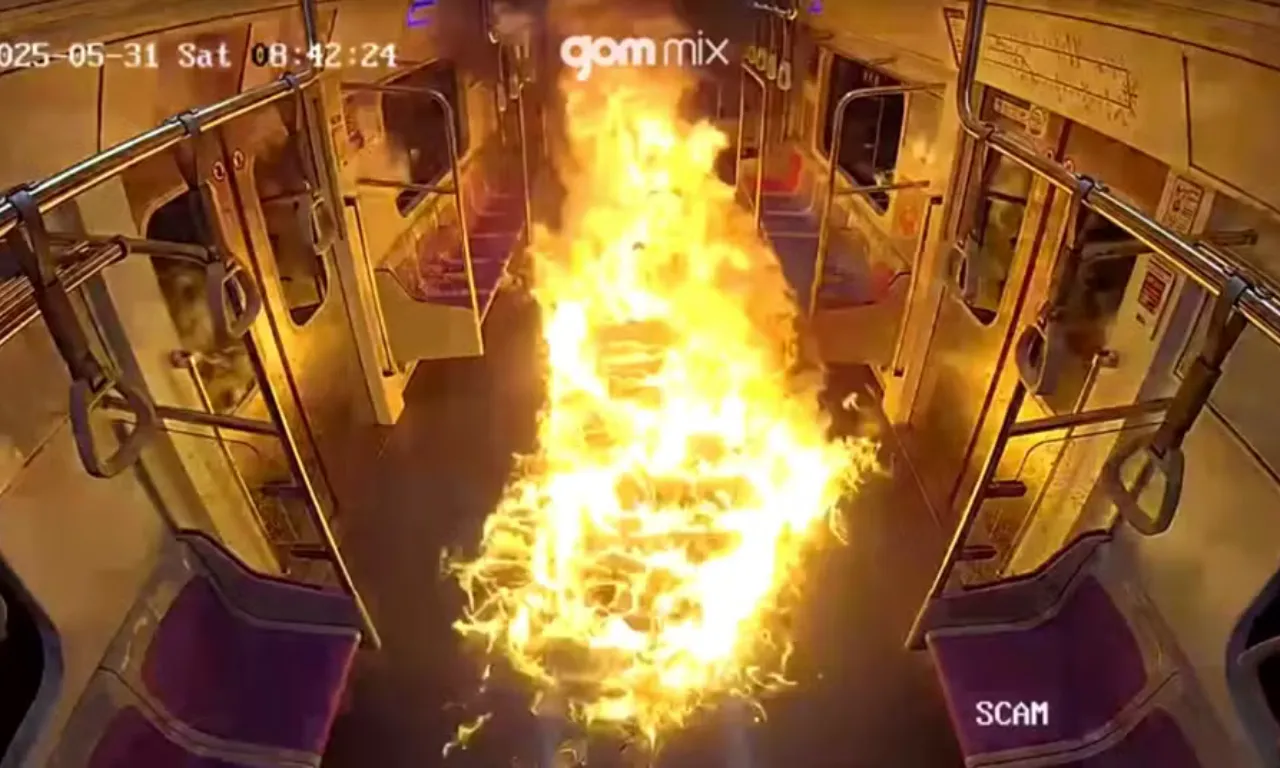 Homem coloca fogo em vagão lotado de metrô da Coreia da Sul; veja o vídeo