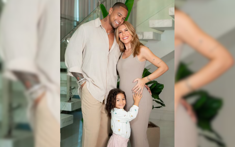 Levi ser&aacute; o segundo filho de Lore com L&eacute;o Santana, um dos principais nomes do pagode baiano, conhecido por hits que dominam o carnaval de Salvador/Foto: Redes Sociais&nbsp;