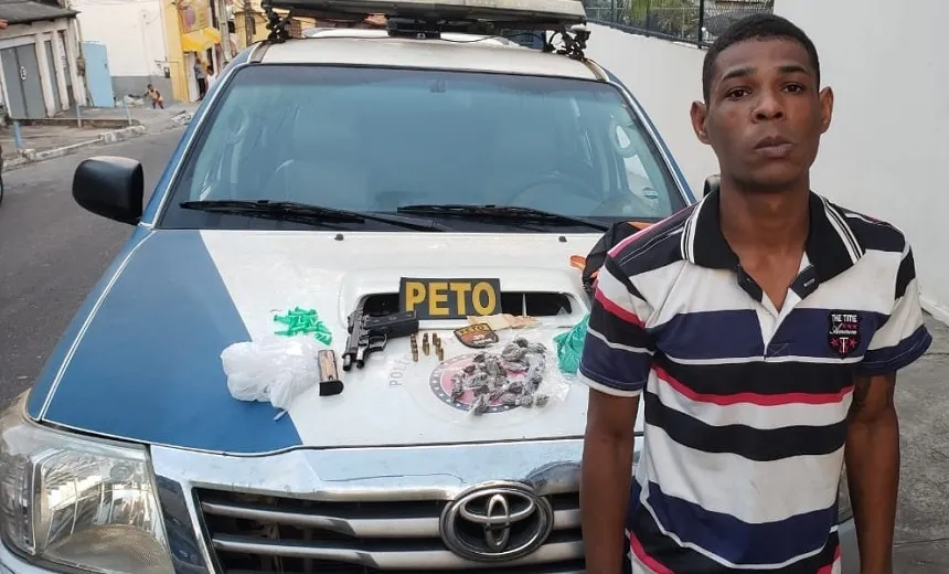 Após denúncia anônima, criminoso solto há 5 meses é preso traficando na Boca do Rio