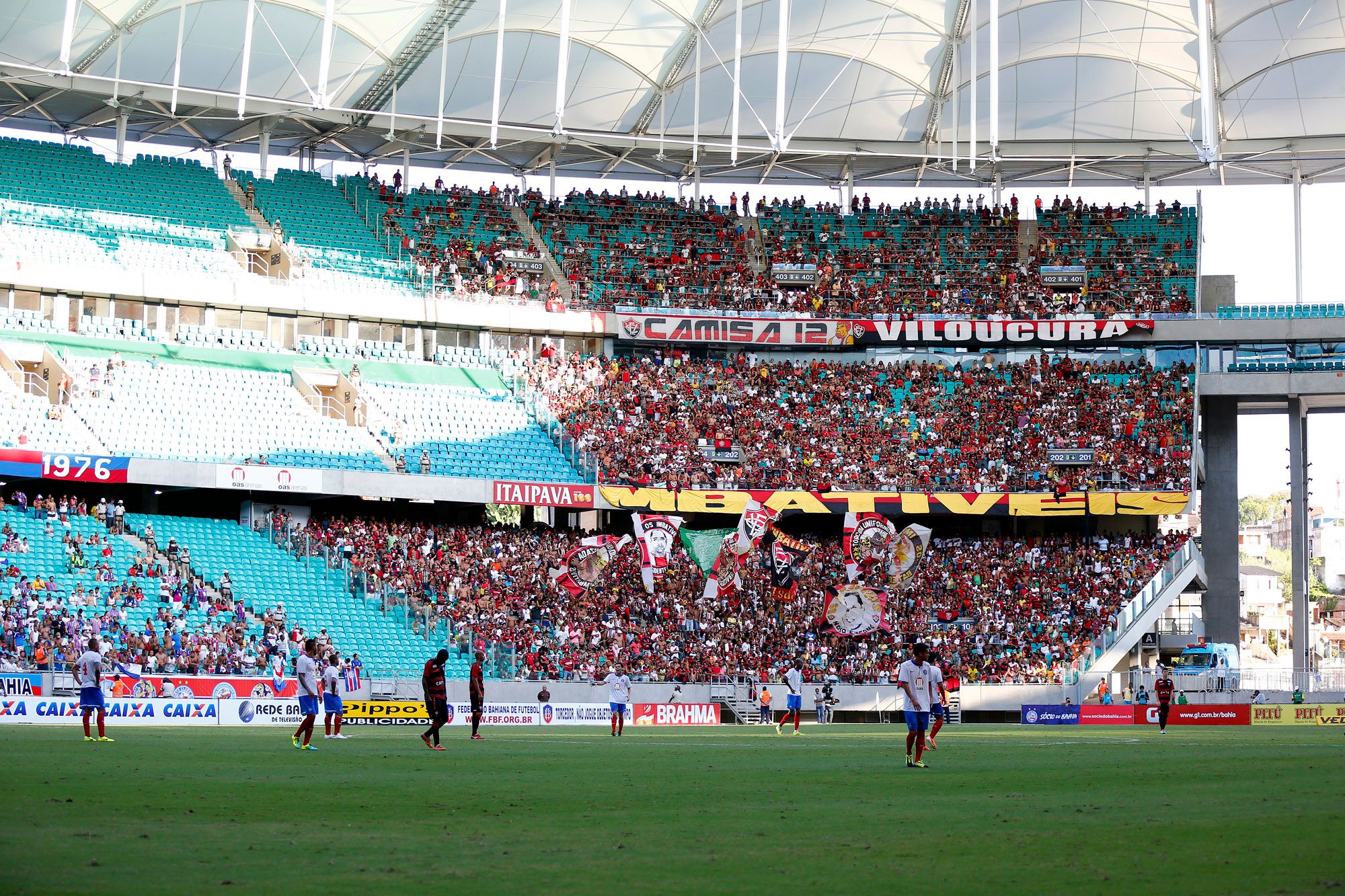 Ba-Vi com torcida mista em 2014, na Arena Fonte Nova | Foto: Felipe Oliveira / EC Vit&oacute;ria / Divulga&ccedil;&atilde;o