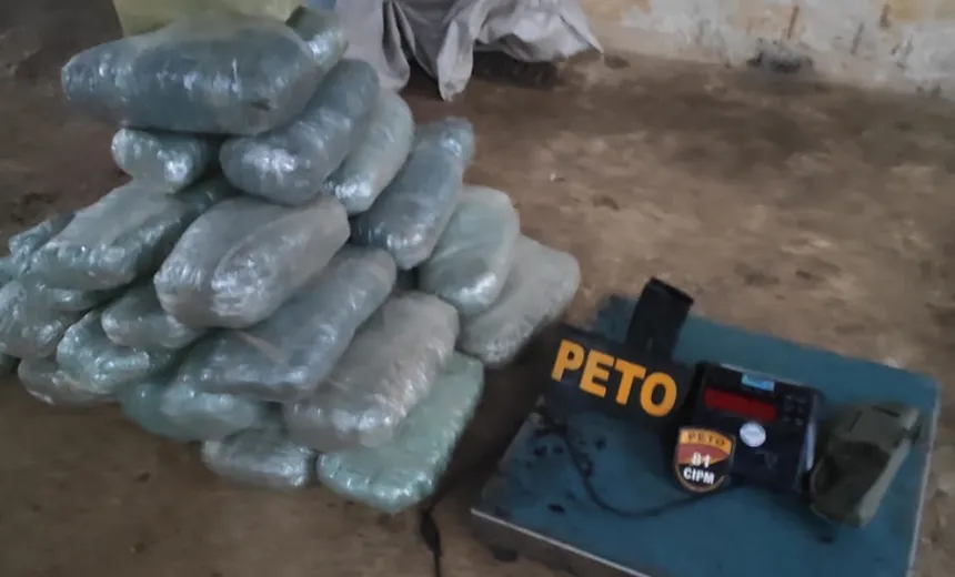 Mais de 60 quilos de maconha são apreendidos em Itinga; droga estava enterrada 