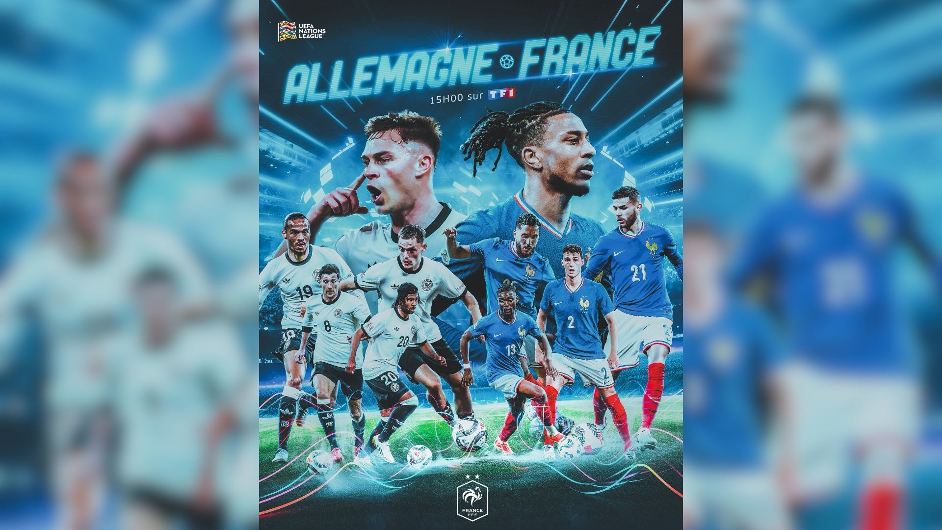 Alemanha e França disputam 3º lugar na Liga das Nações | Imagem: reprodução/X (@equipedefrance)