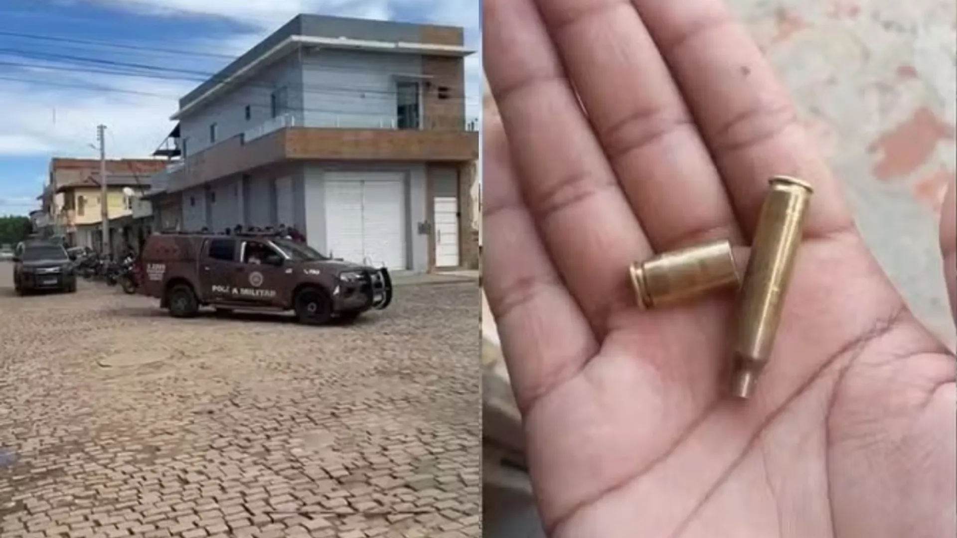 Moradores flagram perseguição e troca de tiros no interior da Bahia.Foto: reprodução