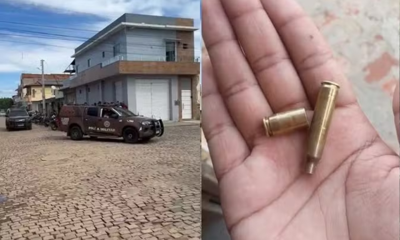 VÍDEO: moradores flagram perseguição e troca de tiros no interior da Bahia.Foto: reprodução