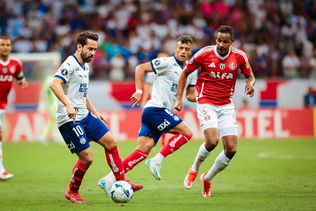 Bahia e Internacional empataram em 1x1 pela estreia da fase de grupos da Libertadores. Foto: Divulgação/EC Bahia
