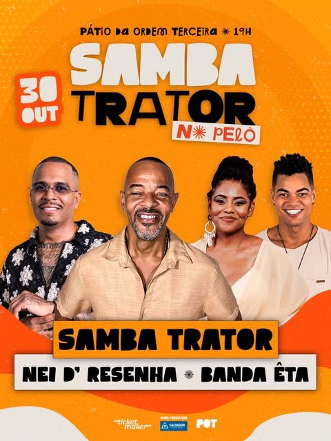 Samba Trator e outros artistas se apresentam no Pelourinho