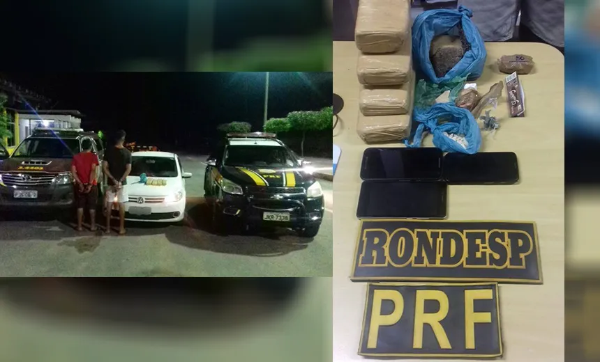 BARREIRAS: Traficantes são presos com drogas dentro de veículo roubado em Brasília