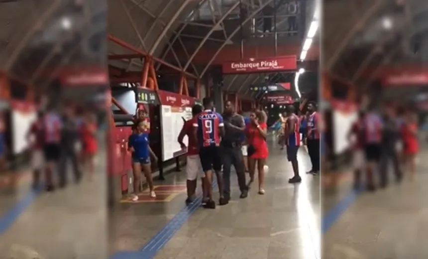 Confusões entre torcedores marcam 'pós-jogo' da eliminação do Bahia na Copa do Brasil