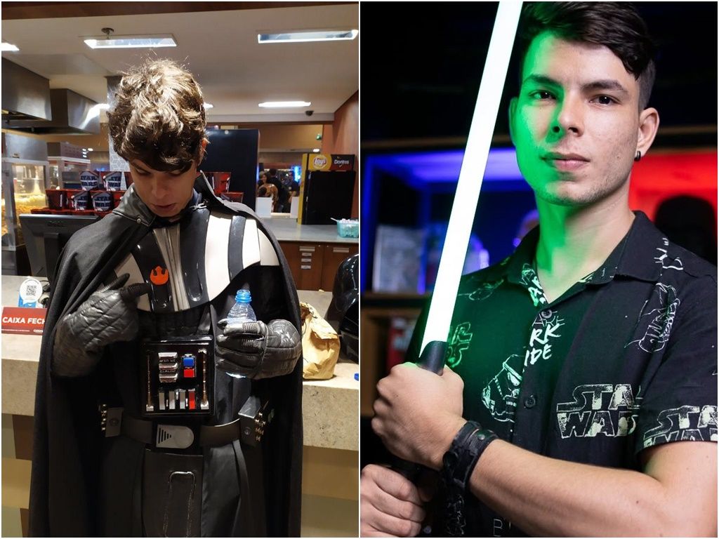 Outro que tem muito Orgulho Nerd é Pedro Barberino, apaixonado por Star Wars, participando de grupos produzindo conteúdo sobre o tema. Fotos: Arquivo Pessoal