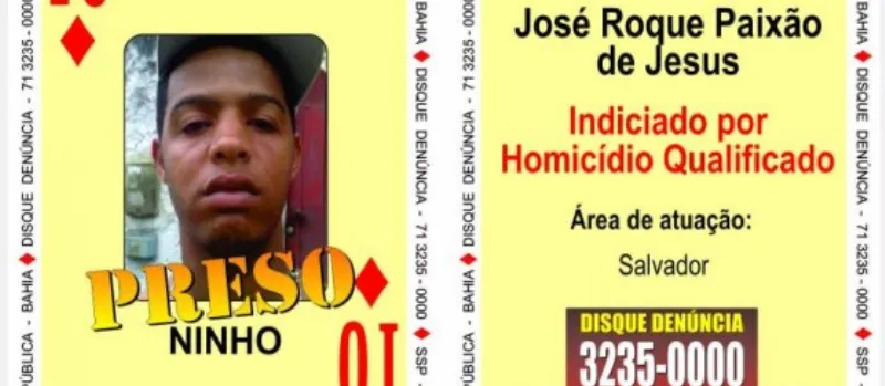 OLHA ELE: Responsável por quatro homicídios, integrante do “Baralho do Crime” é preso em Salvador