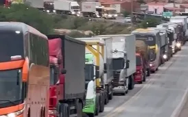 Agricultores fecham BR-116 em protesto no norte da Bahia