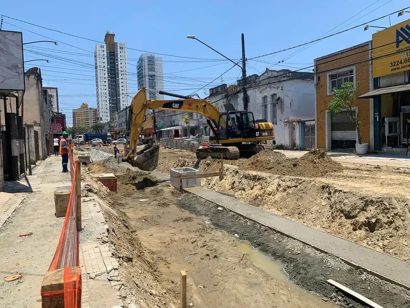 Imagem das obras do VLT 