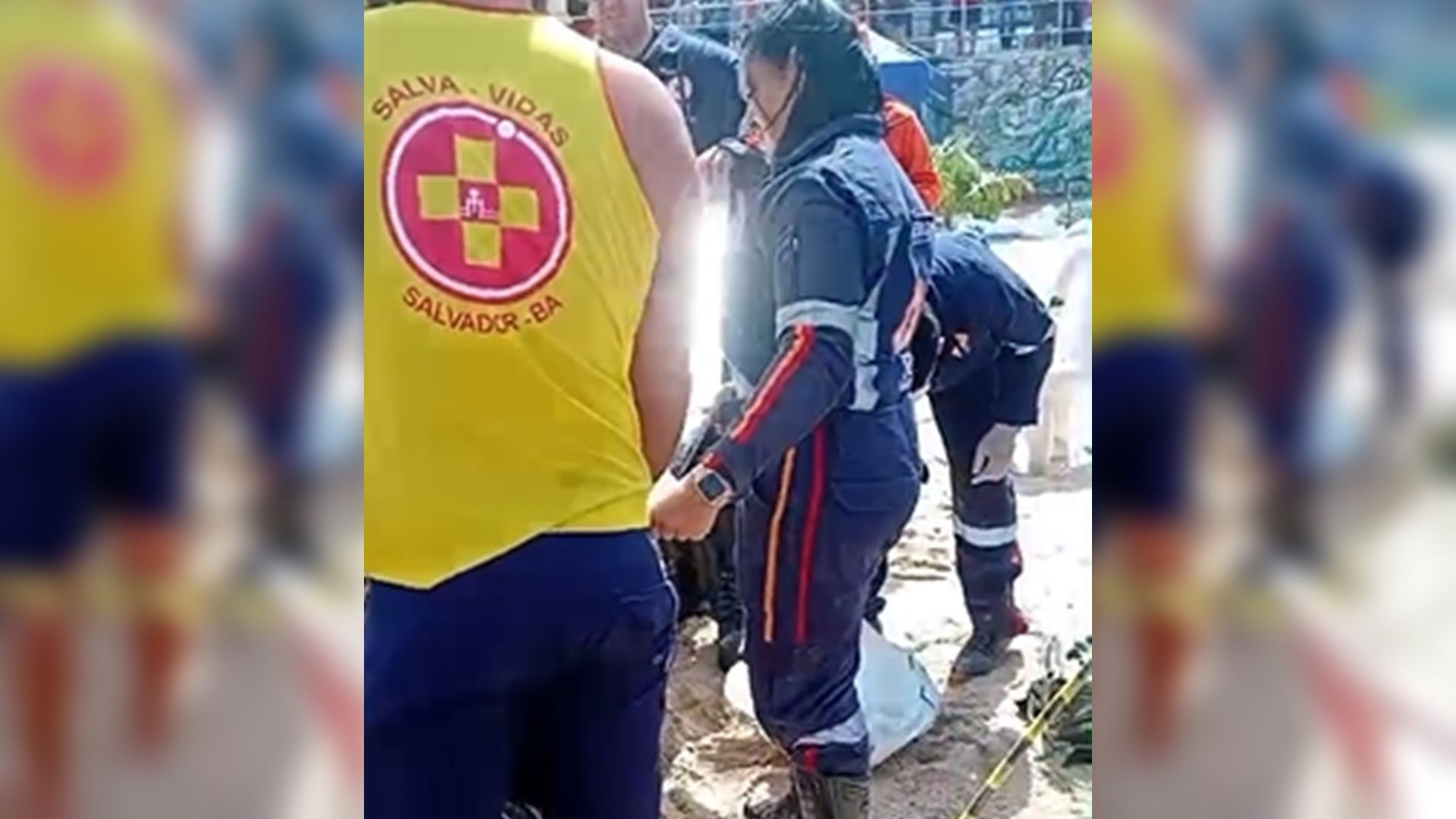 Homem morreu após se afogar na praia de Itapuã | Imagem: reprodução/vídeo