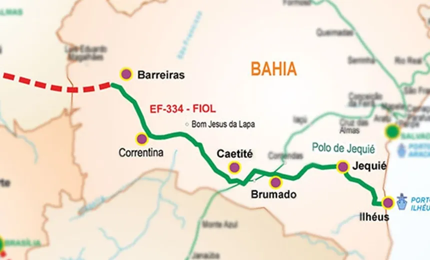 Bolsonaro anuncia aprovação do trecho Caetité-Ilhéus da Ferrovia Oeste-Leste 