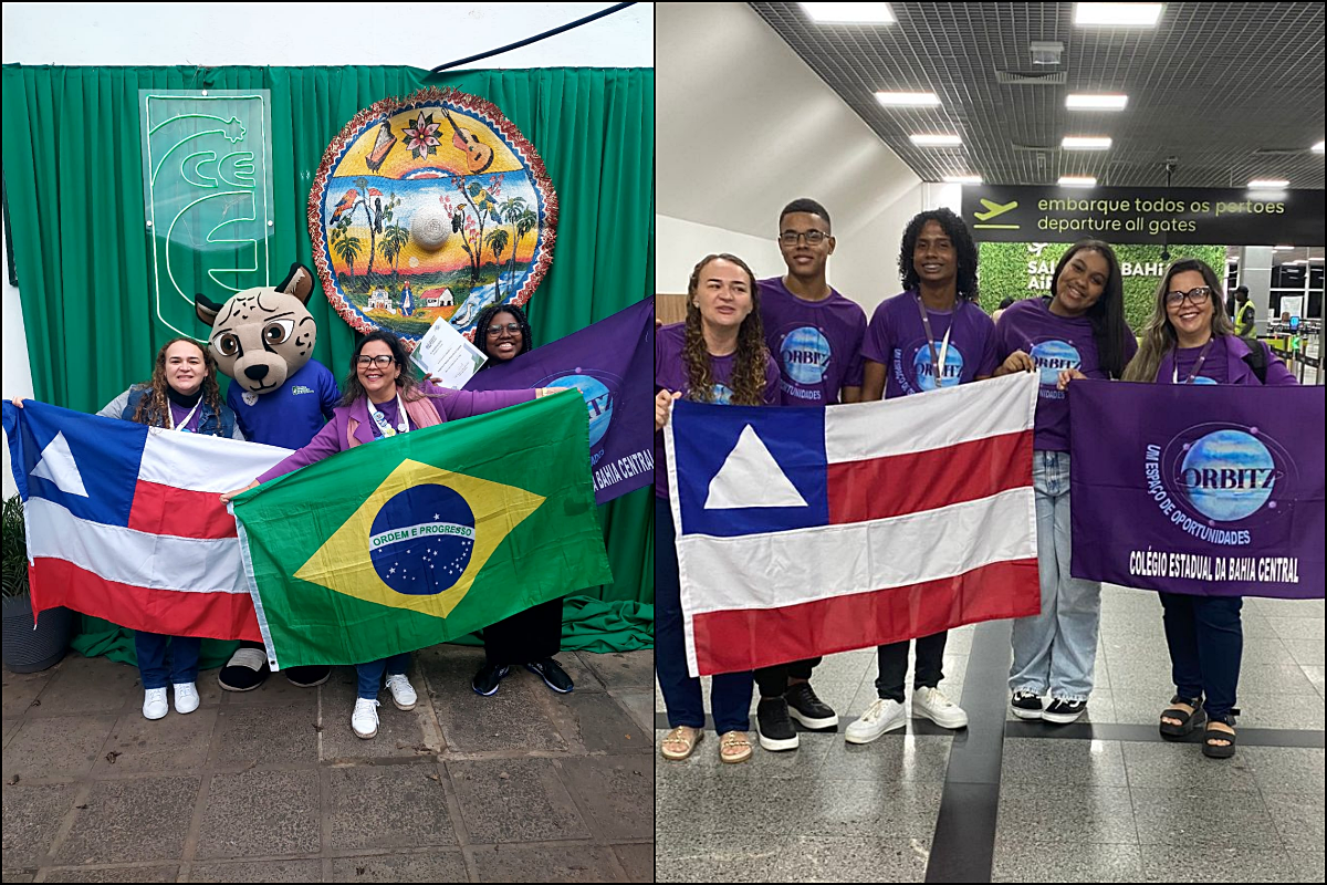 O Clube de Ciências Orbitz é orientado pelas professoras Fernanda Brito e Valéria Danielly Oliveira. Foto: Acervo Pessoal