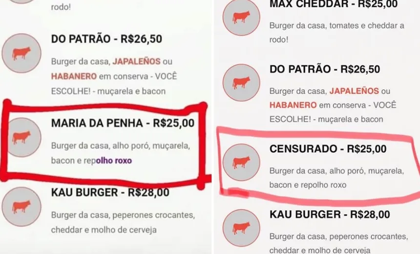 Hamburguer com repolho roxo é batizado de ?Maria da Penha? e causa polêmica