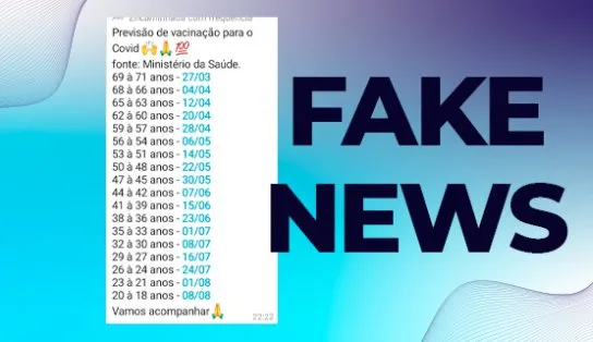 Calendário com "previsão" de vacinação de Covid-19 até o fim do ano é falso; entenda